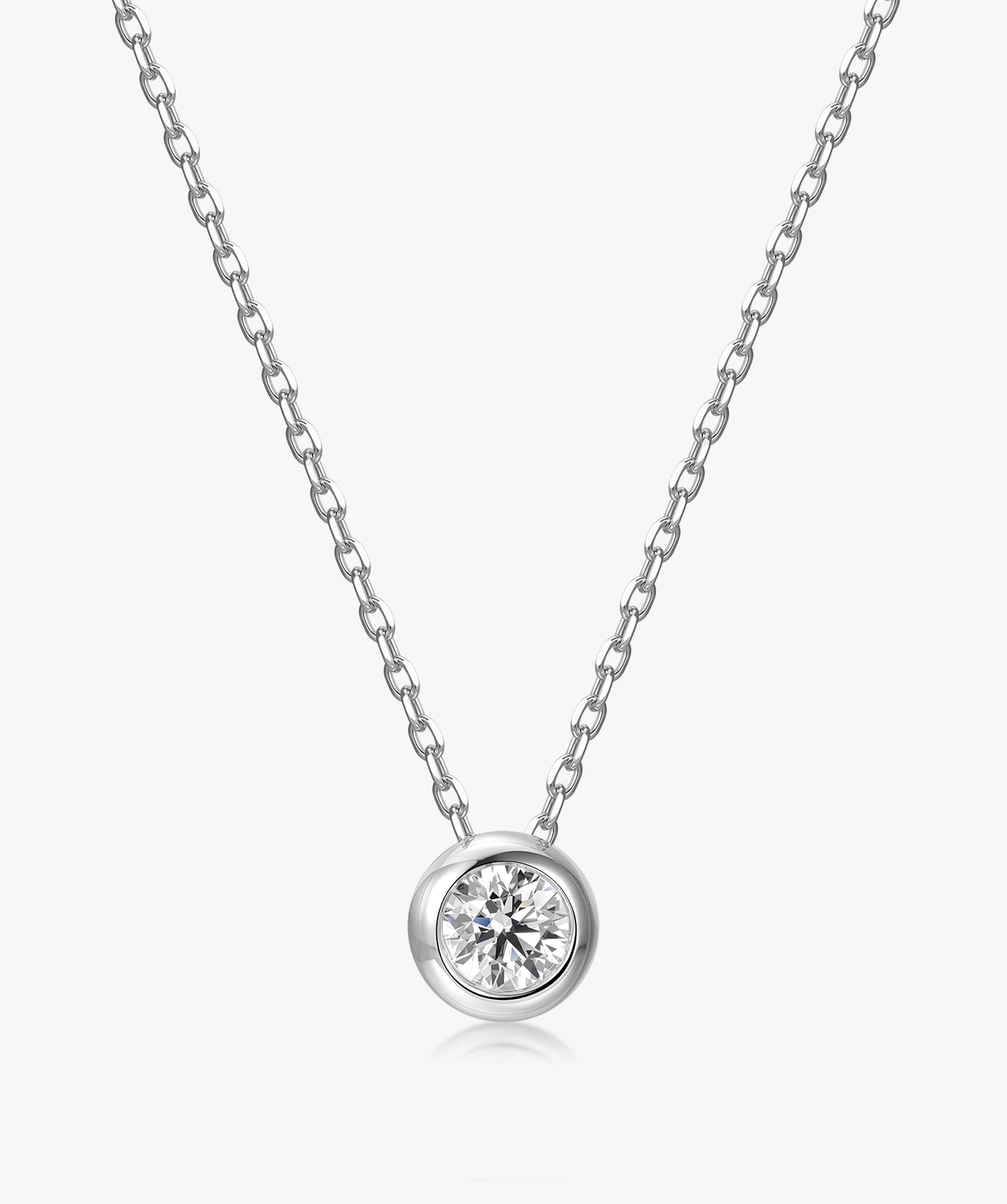 Lab-Grown Diamond Bezel Necklace | Belvria