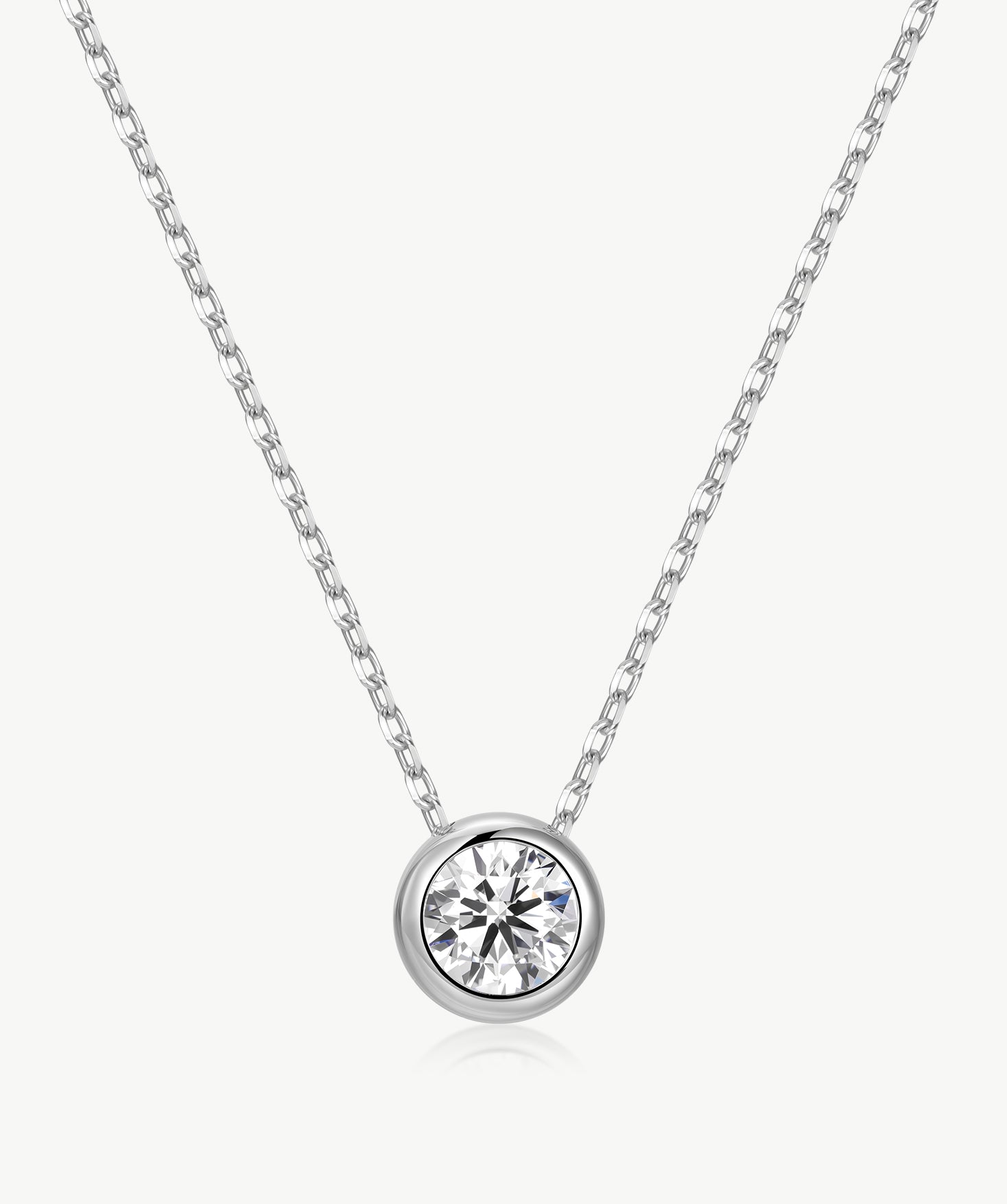 1ct Lab-Grown Diamond Bezel Necklace | Belvria