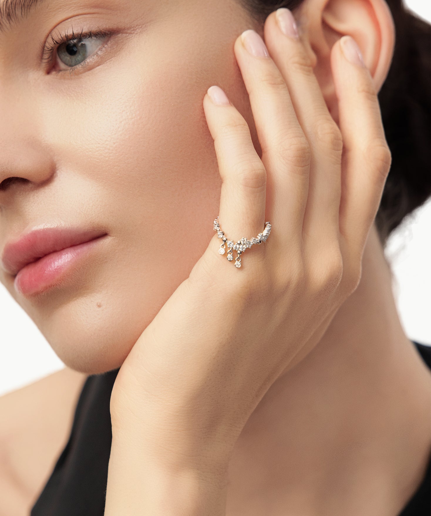 Silver Cubic Zirconia Pinky Ring | Belvria