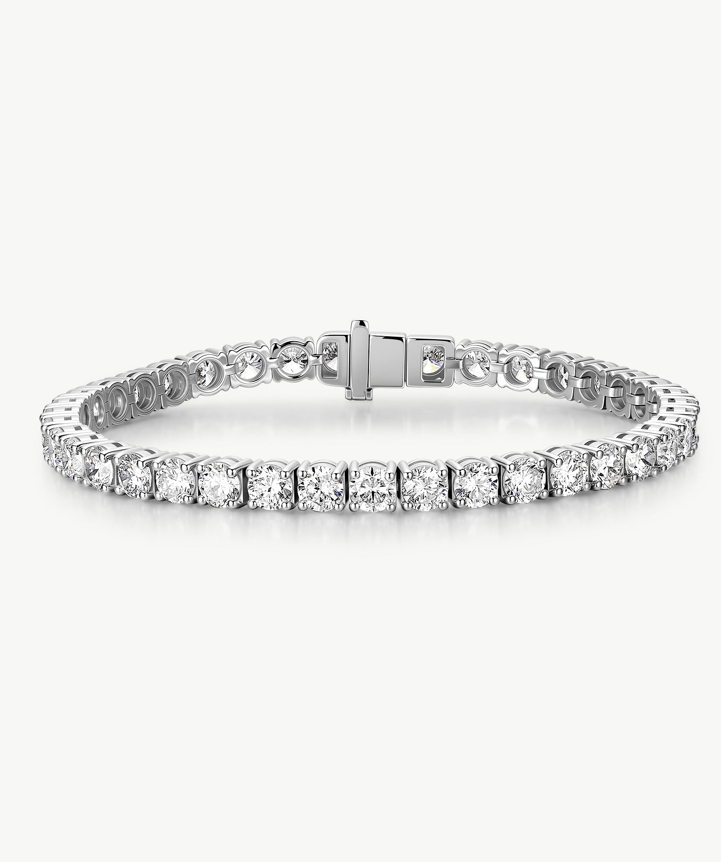 8ct Lab-Grown Diamond Tennis Bracelet in 18K White Gold | Belvria