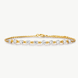 18K Gold Lab-Grown Diamond Station Bracelet | Belvria