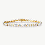 5ct Lab-Grown Diamond Tennis Bracelet in 18K Gold | Belvria