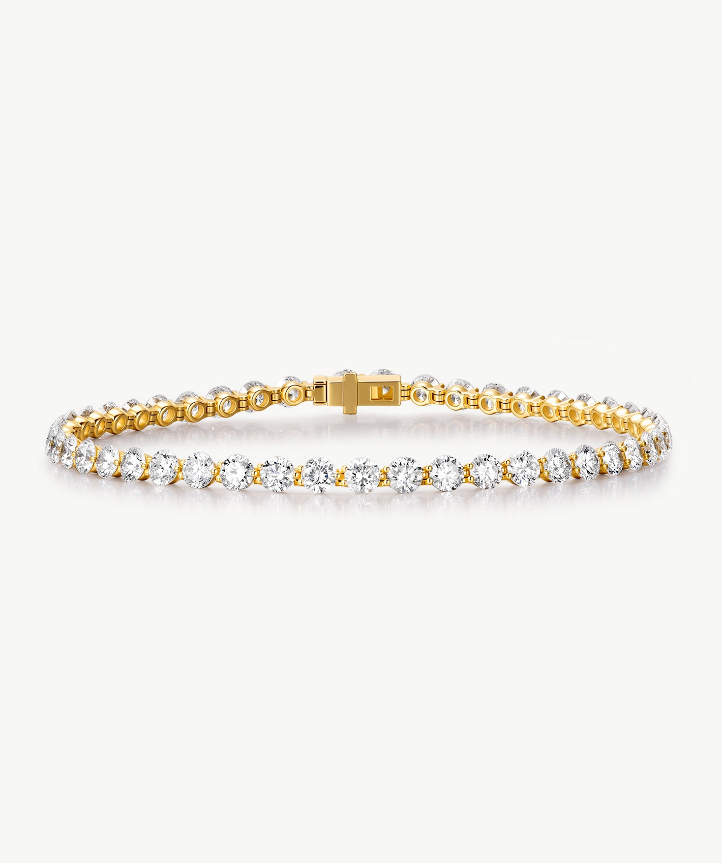 5ct Lab-Grown Diamond Tennis Bracelet in 18K Gold | Belvria