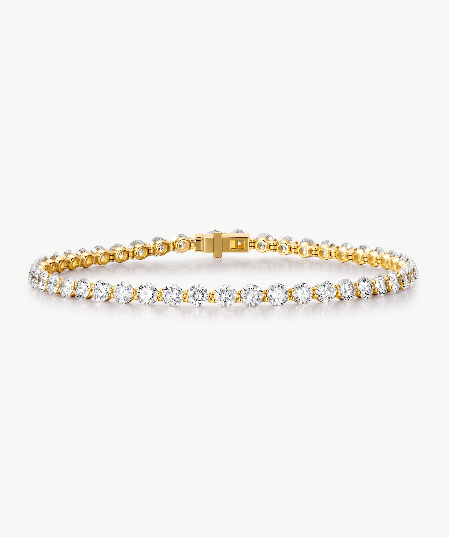 5ct Lab-Grown Diamond Tennis Bracelet in 18K Gold | Belvria