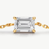 18K Gold Emerald-Cut Lab-Grown Diamond Bracelet | Belvria