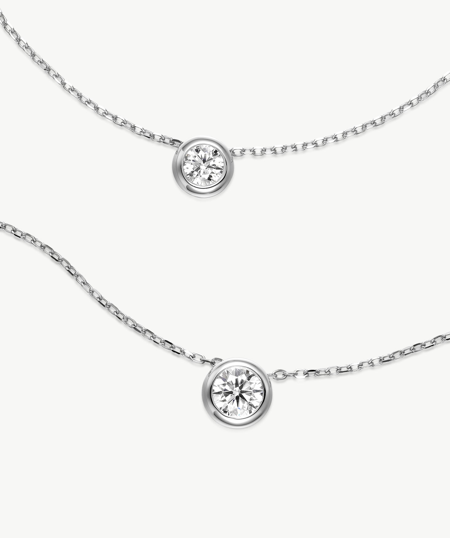 Lab-Grown Diamond Bezel Necklace | Belvria