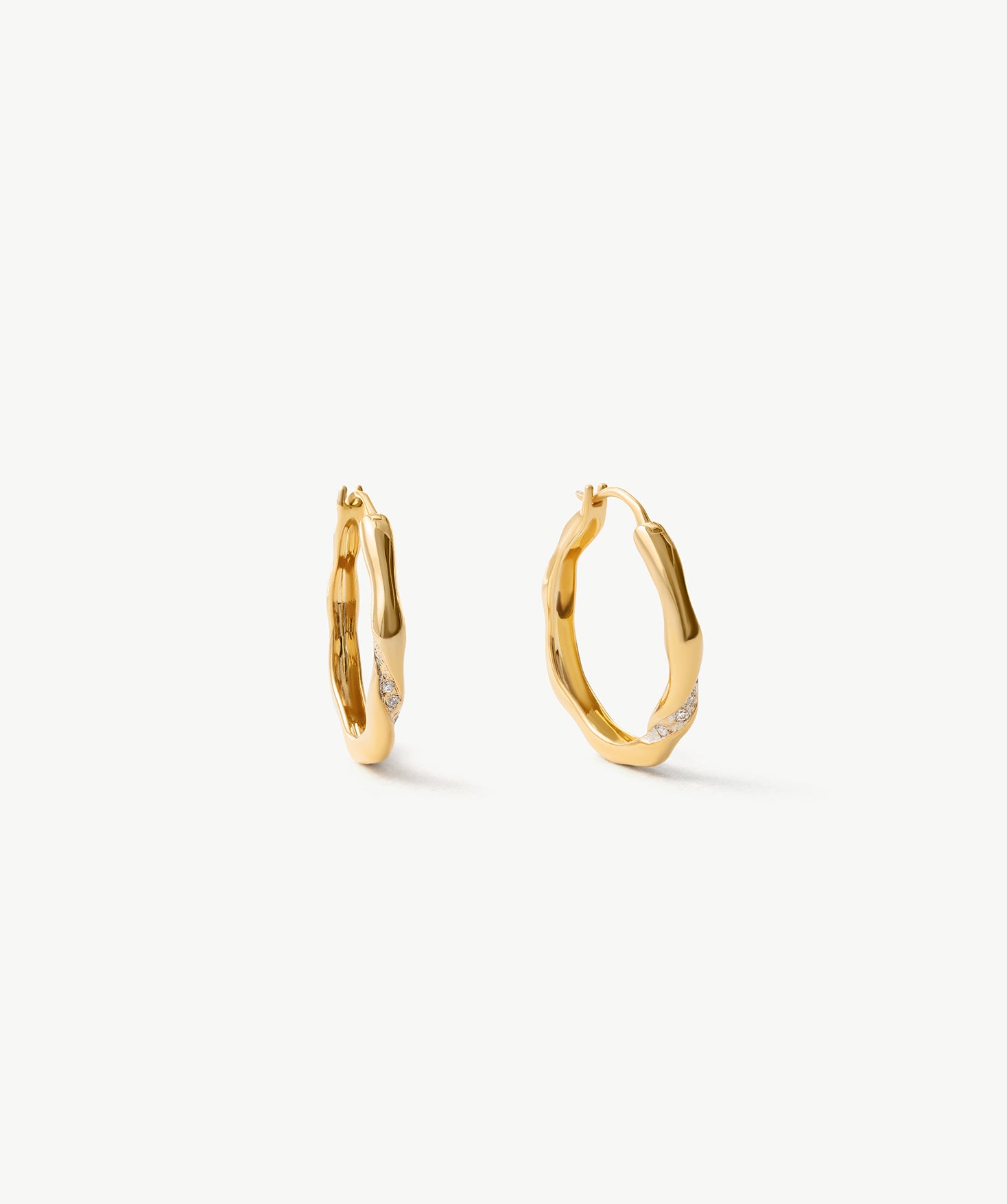 Organic Sculptural Gold Hoop Earrings | Belvria