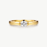 Gold Vermeil Lab-Grown Diamond Bezel Ring | Belvria