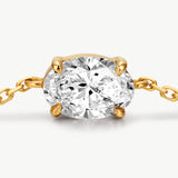 18K Gold Oval Lab-Grown Diamond Bracelet | Belvria