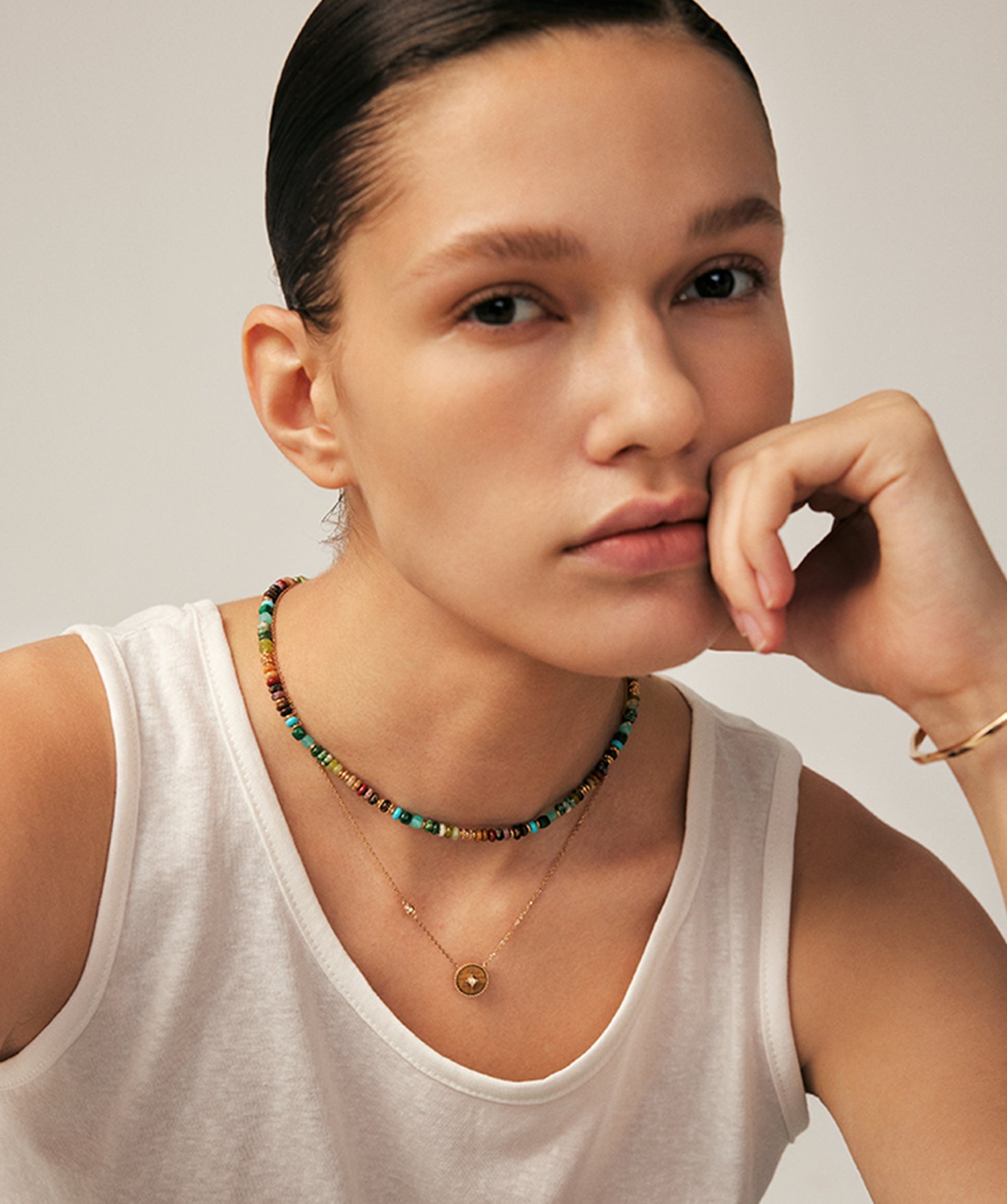 Multicolor Gemstone Beaded Necklace | Belvria