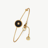 Black Agate Bracelet in Gold Vermeil | Belvria