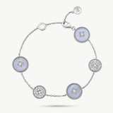 Blue Lace Agate Station Bracelet | Belvria