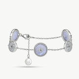 Blue Lace Agate Station Bracelet | Belvria