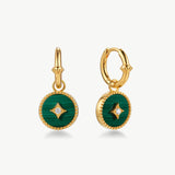 Malachite Detachable Hoop Earrings | Belvria