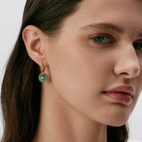 Malachite Detachable Hoop Earrings | Belvria