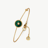 Malachite Bracelet in Gold Vermeil | Belvria