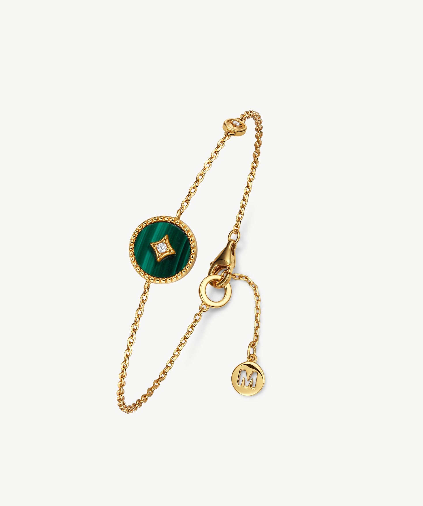 Malachite Bracelet in Gold Vermeil | Belvria
