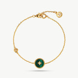 Malachite Bracelet in Gold Vermeil | Belvria