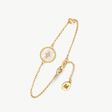 Mother of Pearl Bracelet in Gold Vermeil | Belvria