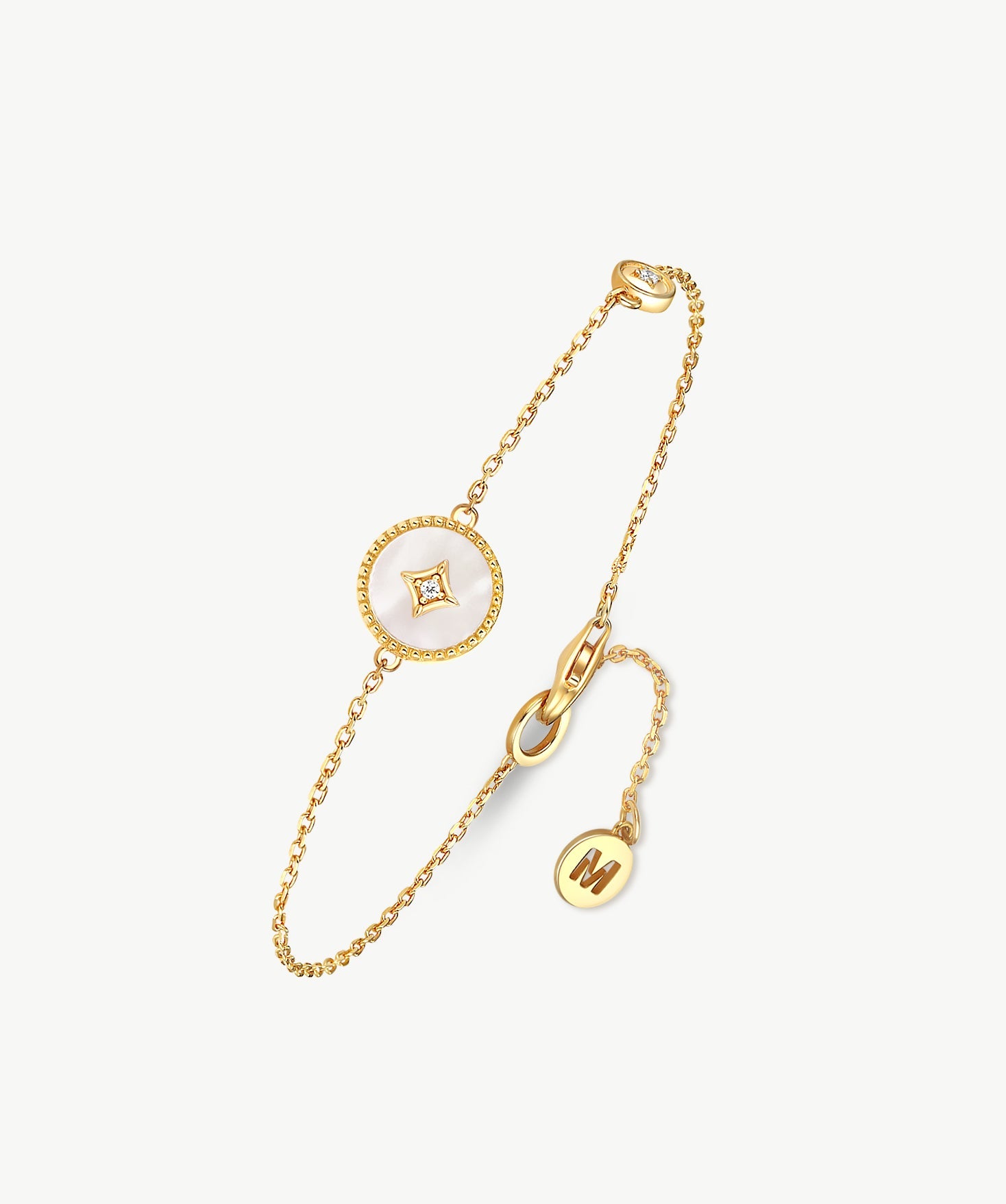 Mother of Pearl Bracelet in Gold Vermeil | Belvria