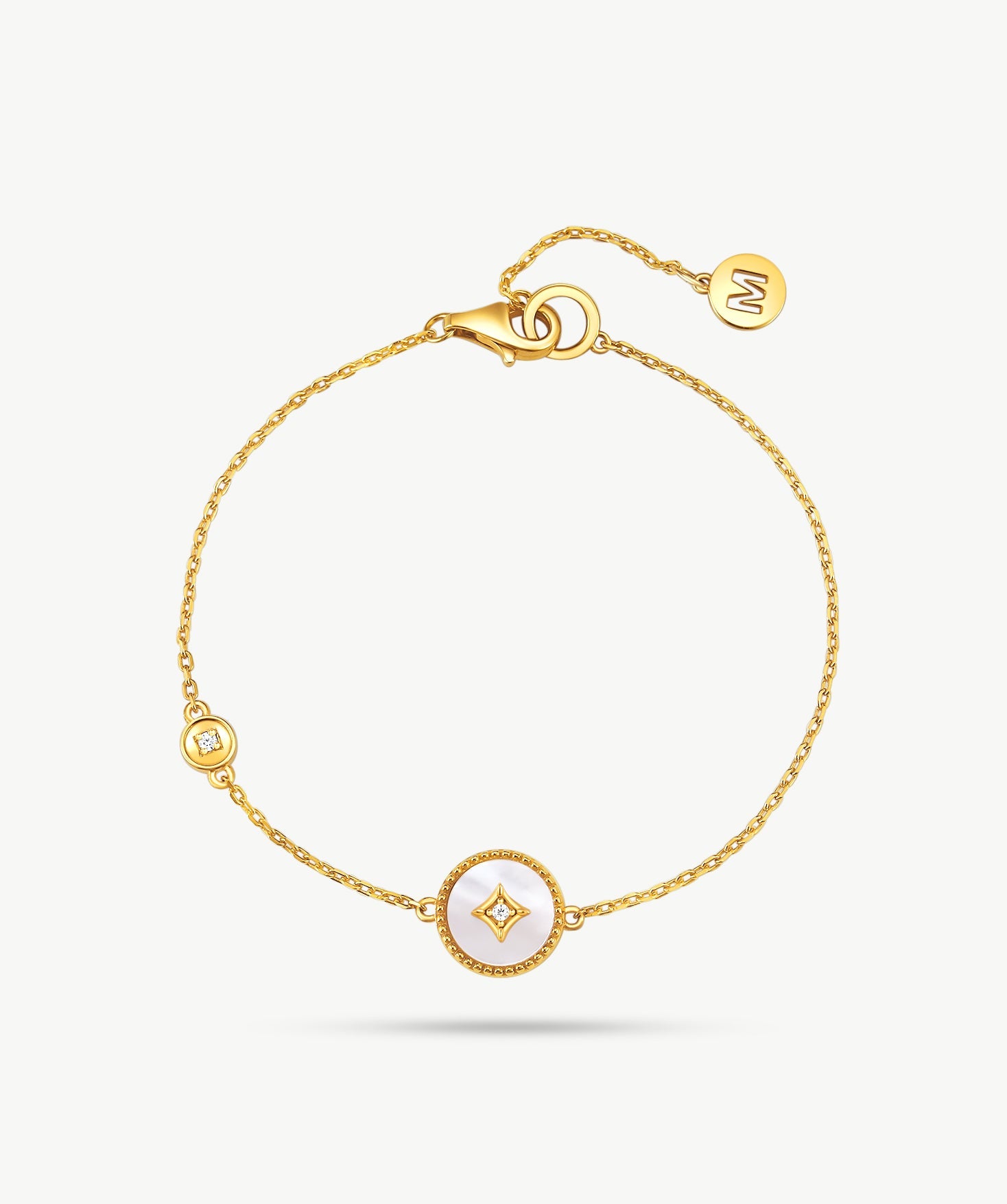Mother of Pearl Bracelet in Gold Vermeil | Belvria