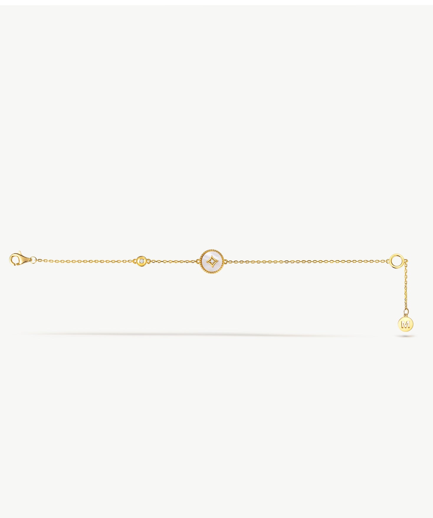 Mother of Pearl Bracelet in Gold Vermeil | Belvria