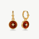 Red Agate Detachable Hoop Earrings | Belvria