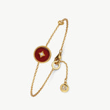 Red Agate Bracelet in Gold Vermeil | Belvria
