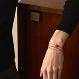 Red Agate Bracelet in Gold Vermeil | Belvria