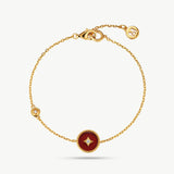 Red Agate Bracelet in Gold Vermeil | Belvria