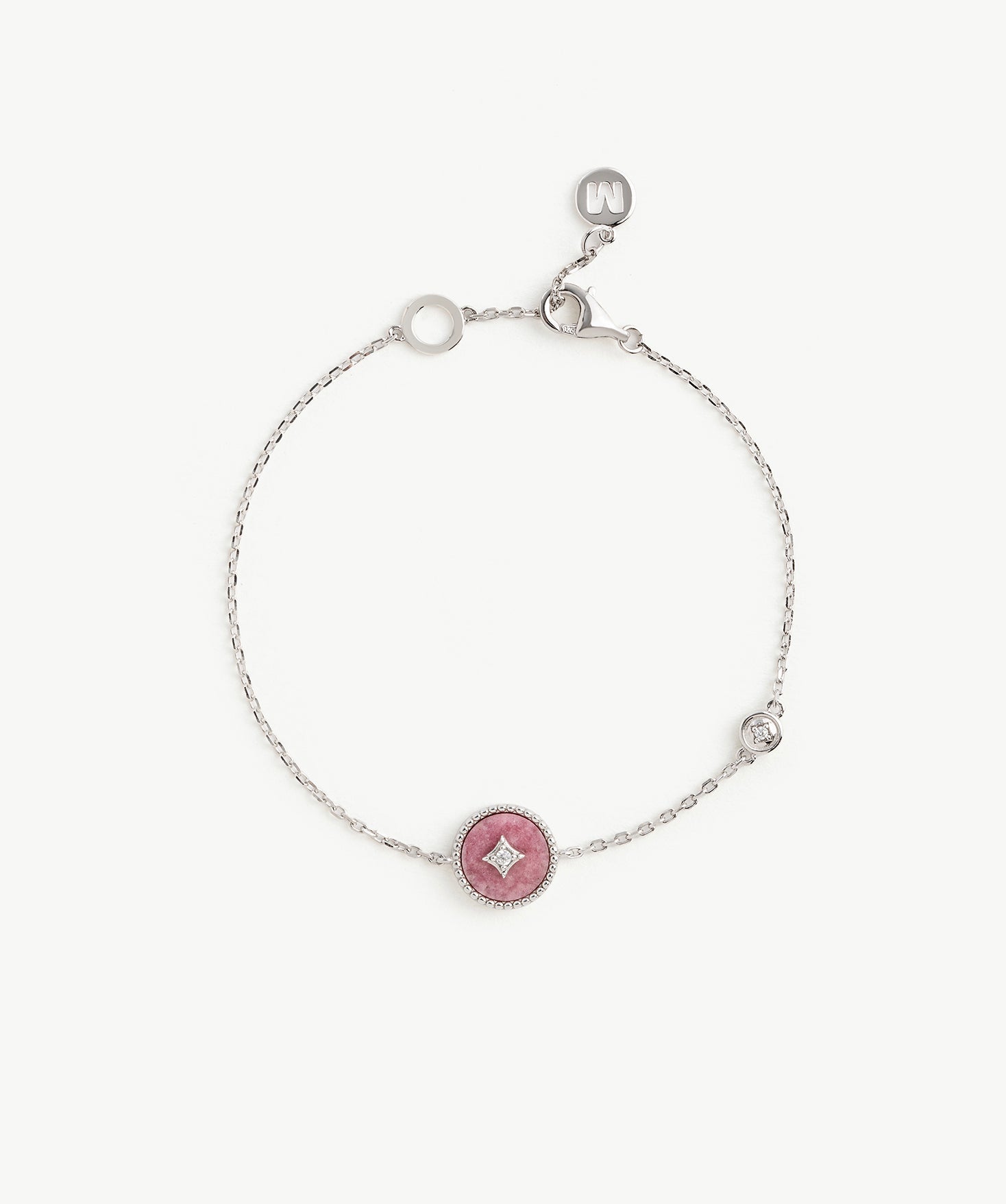 Rhodonite Bracelet in Sterling Silver | Belvria