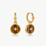 Tiger Eye Detachable Hoop Earrings | Belvria