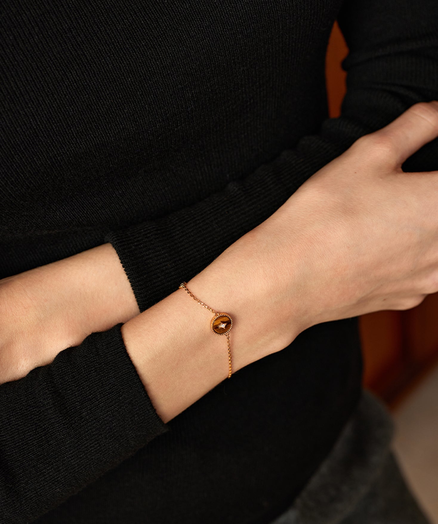 Tiger Eye Bracelet in Gold Vermeil | Belvria