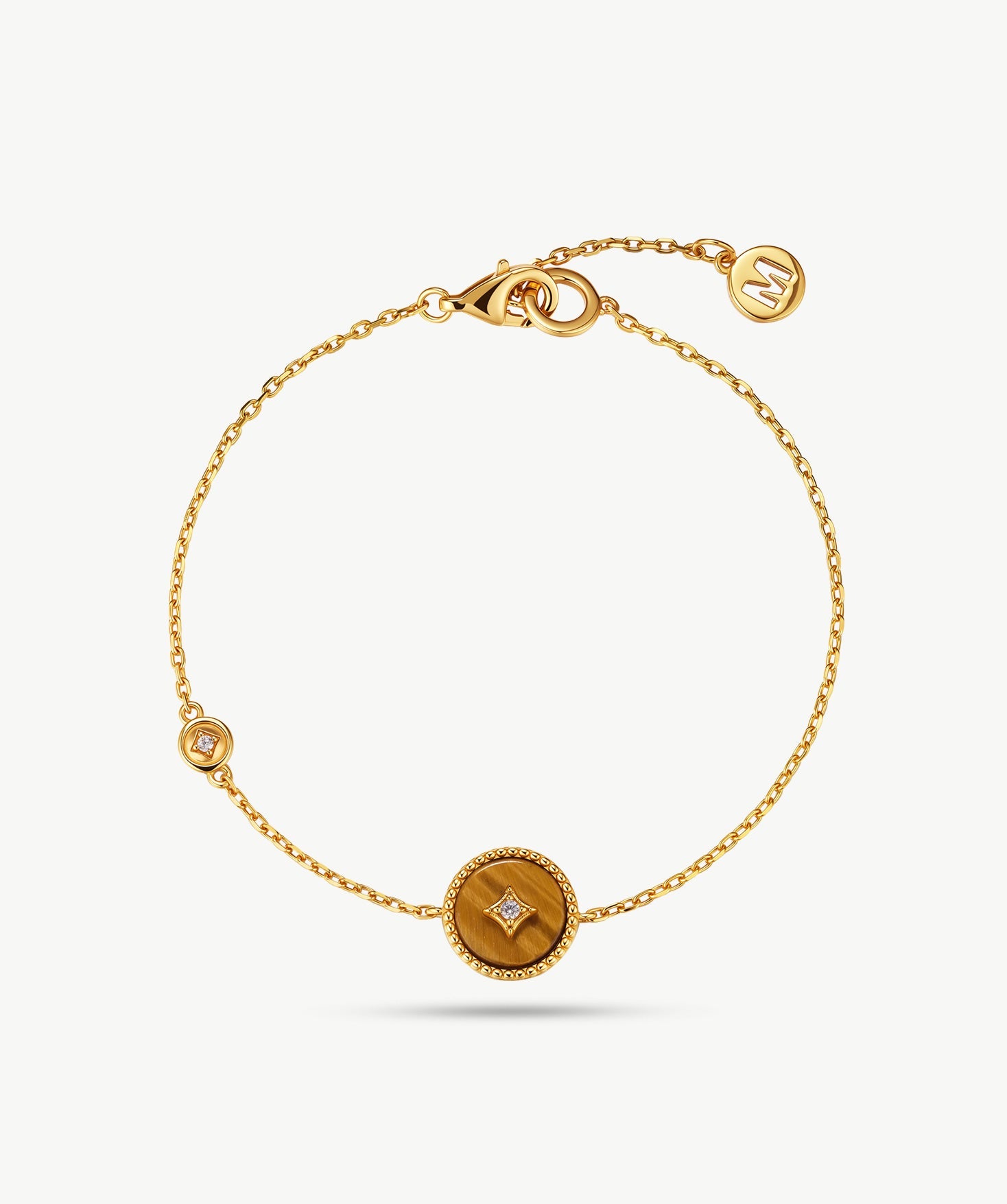 Tiger Eye Bracelet in Gold Vermeil | Belvria