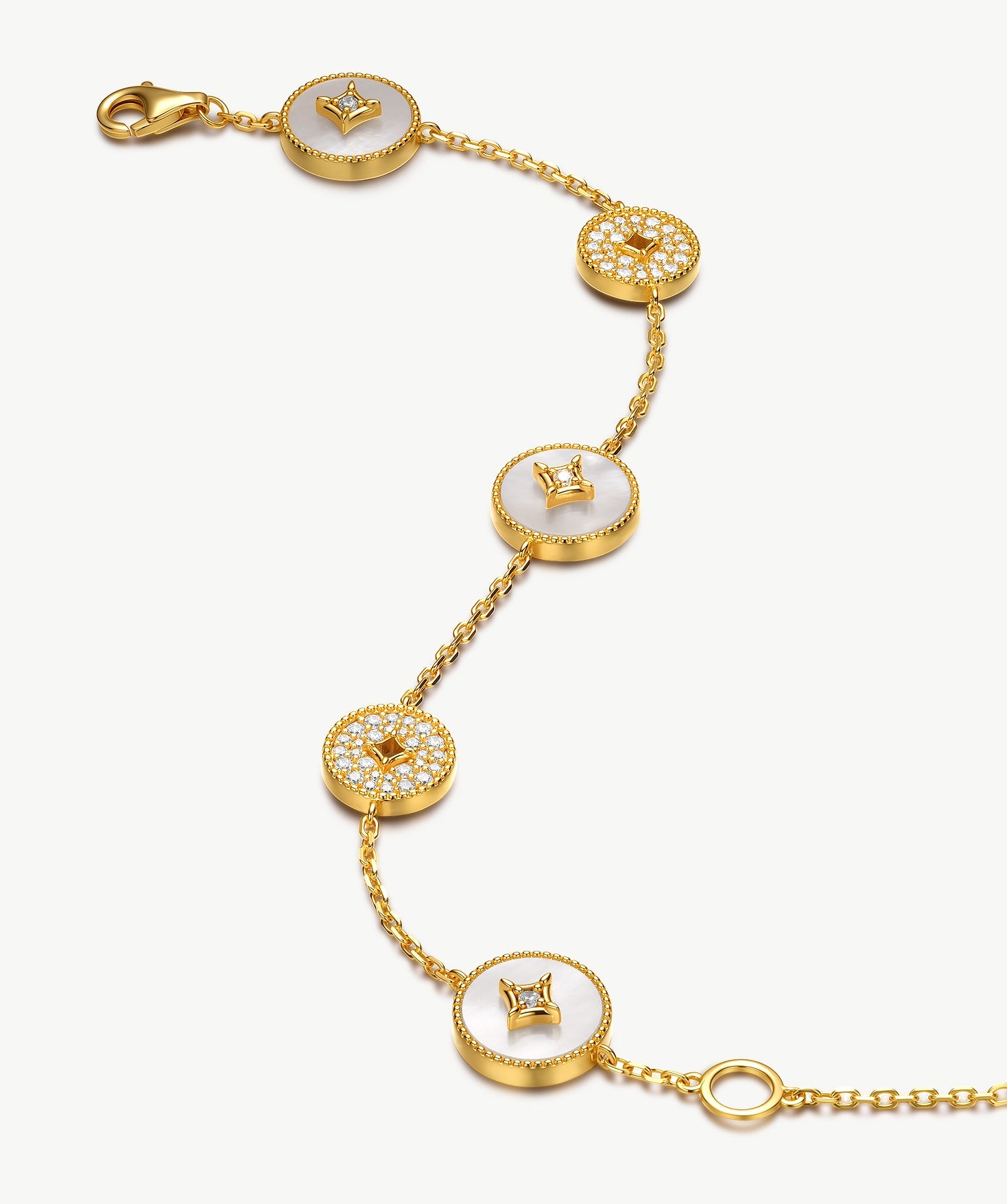 Aura Mother-of-Pearl Station Bracelet | Belvria