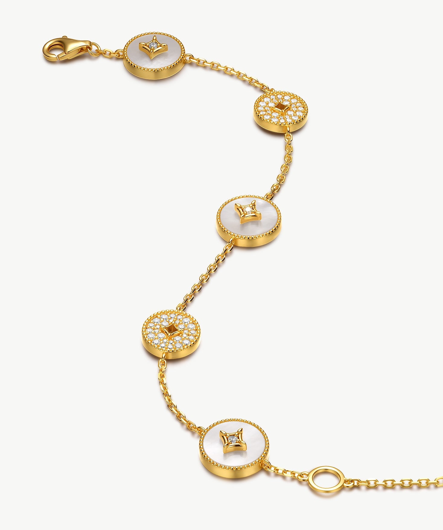 Aura Mother-of-Pearl Station Bracelet | Belvria