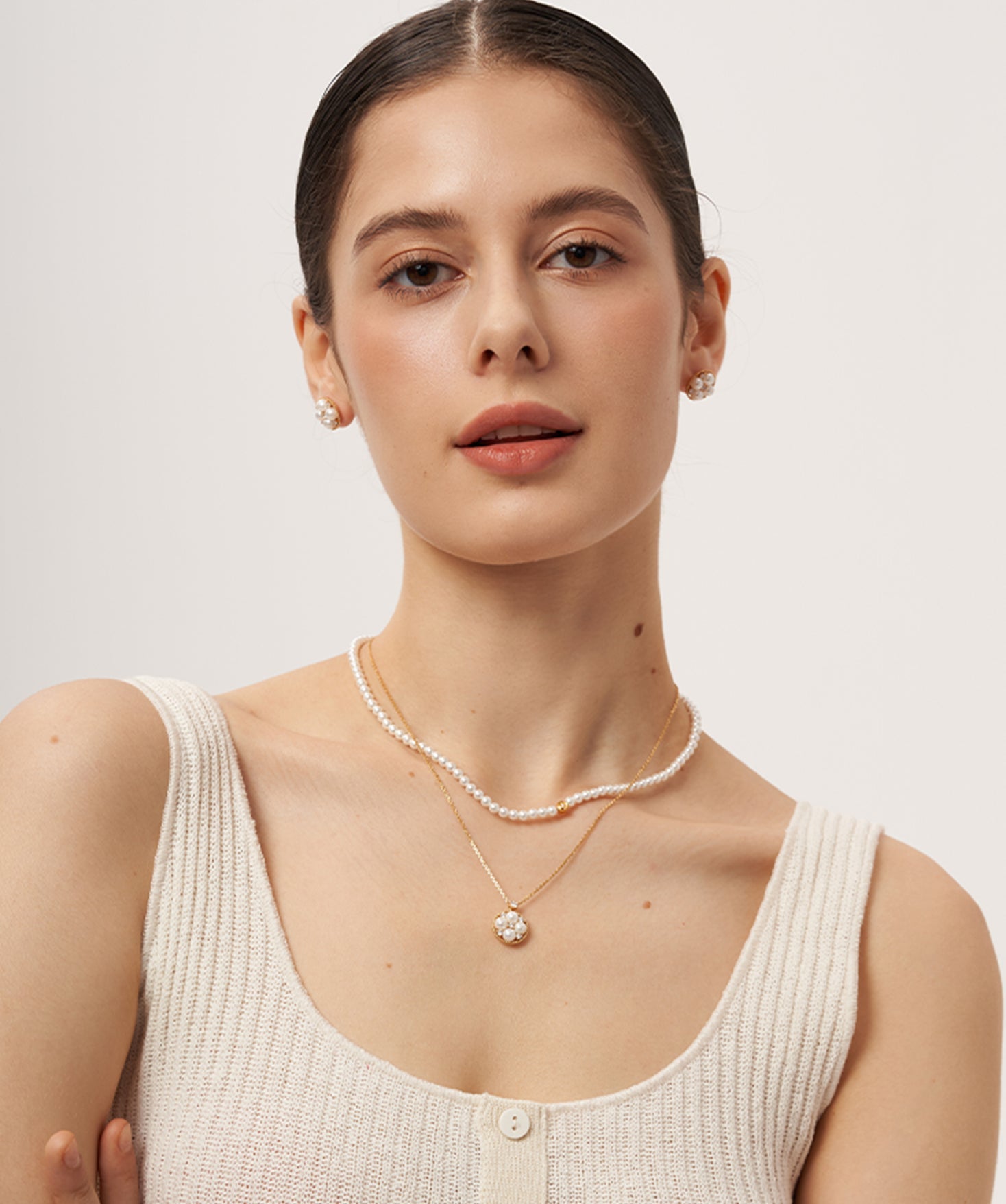 Classic White Pearl Strand Necklace | Belvria