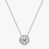 1ct Lab-Grown Diamond Bezel Necklace | Belvria
