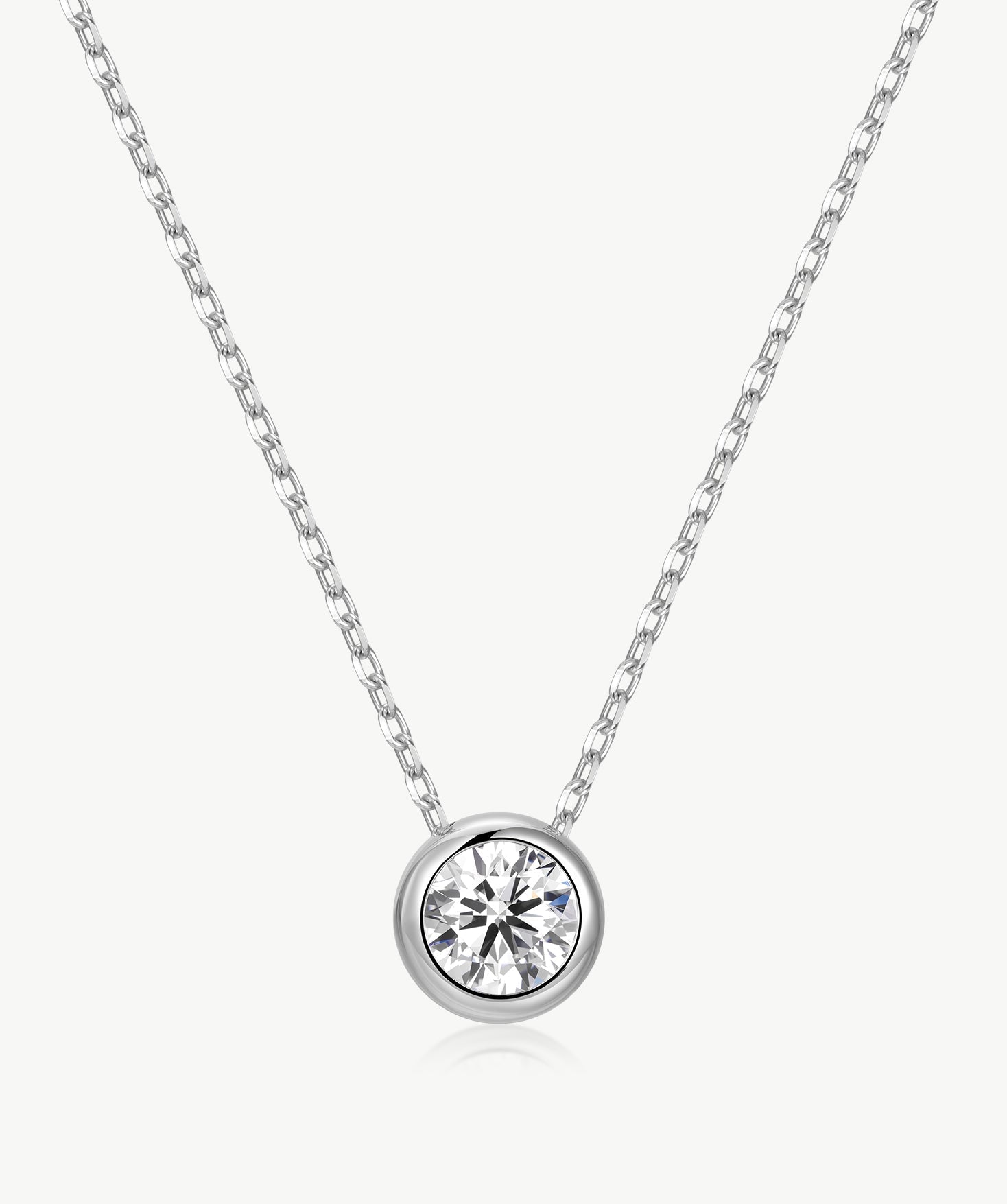 1ct Lab-Grown Diamond Bezel Necklace | Belvria