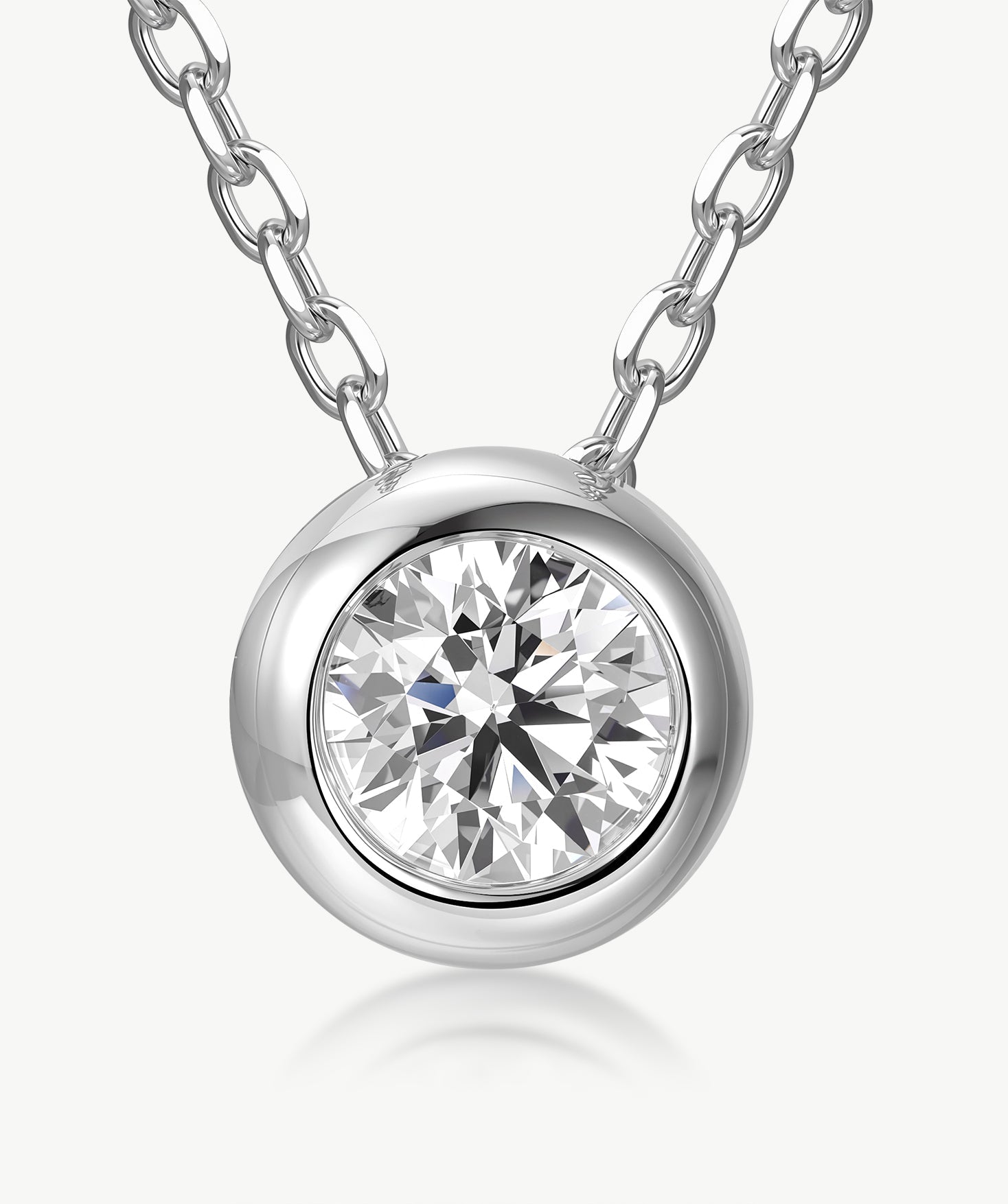 Lab-Grown Diamond Bezel Necklace | Belvria