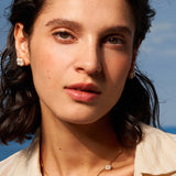 Gold Pearl Cluster Stud Earrings | Belvria