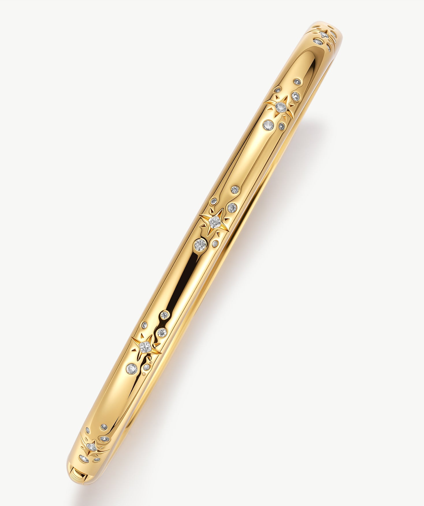 Gold Celestial Star Bangle Bracelet | Belvria
