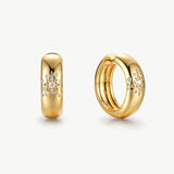 Gold Celestial Star Hoop Earrings | Belvria