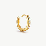 Gold Celestial Star Huggie Earrings | Belvria