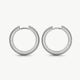 Textured Silver Celestial Hoop Earrings | Belvria