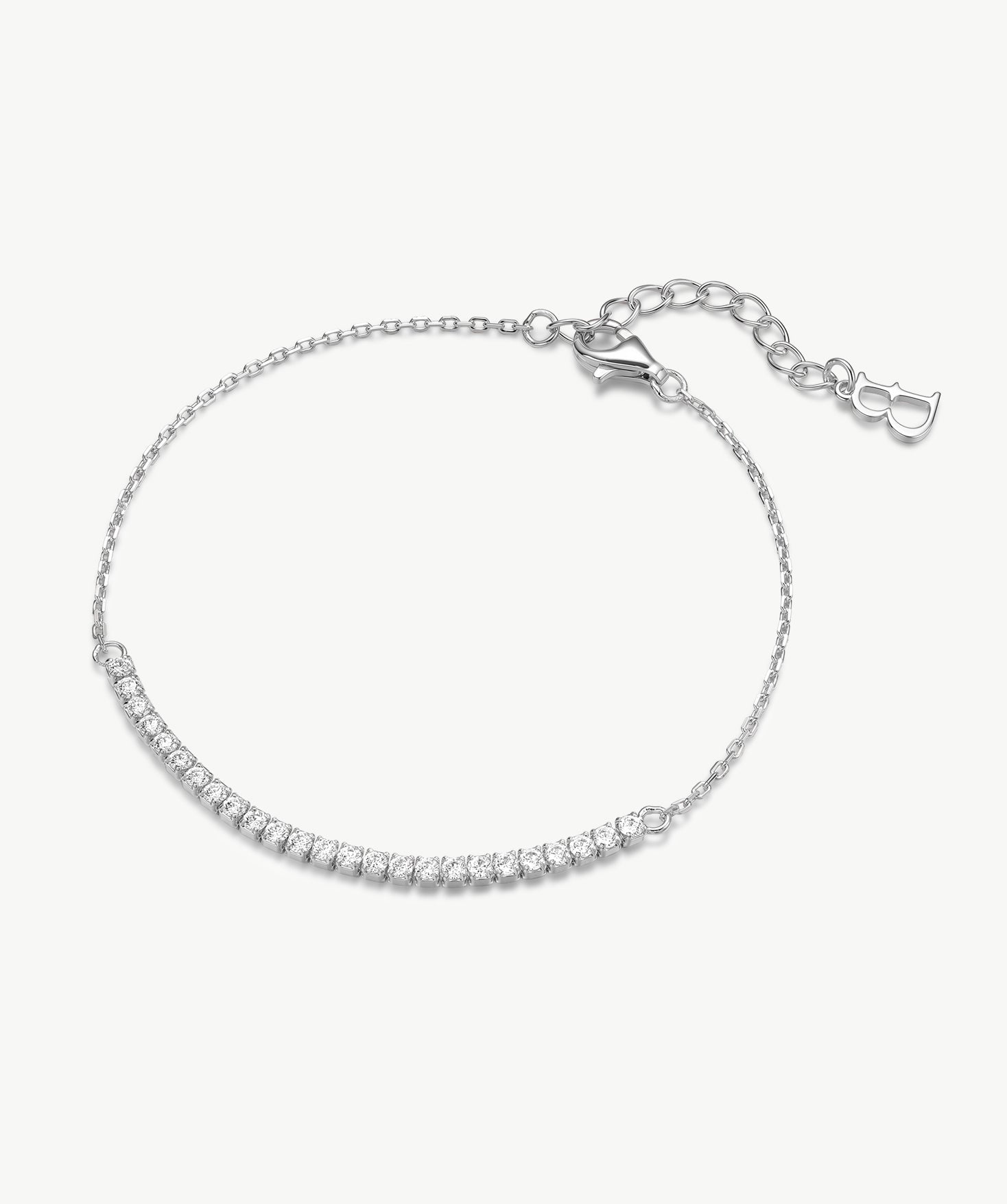 Lab-Grown Diamond Tennis Bracelet in Sterling Silver | Belvria