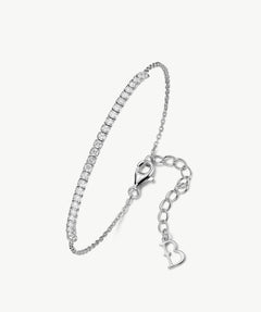 Lab-Grown Diamond Tennis Bracelet in Sterling Silver | Belvria