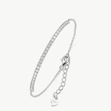 Lab-Grown Diamond Tennis Bracelet in Sterling Silver | Belvria