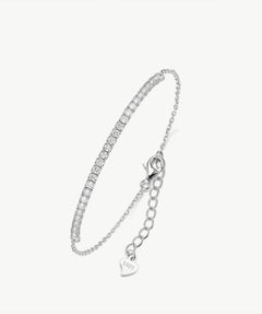 Lab-Grown Diamond Tennis Bracelet in Sterling Silver | Belvria