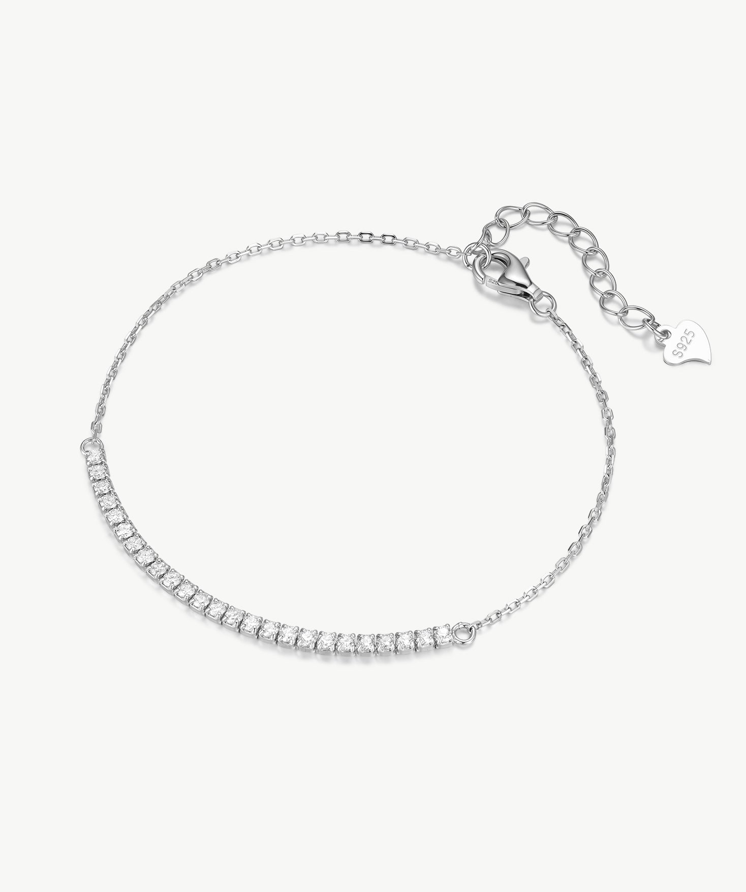 Lab-Grown Diamond Tennis Bracelet in Sterling Silver | Belvria